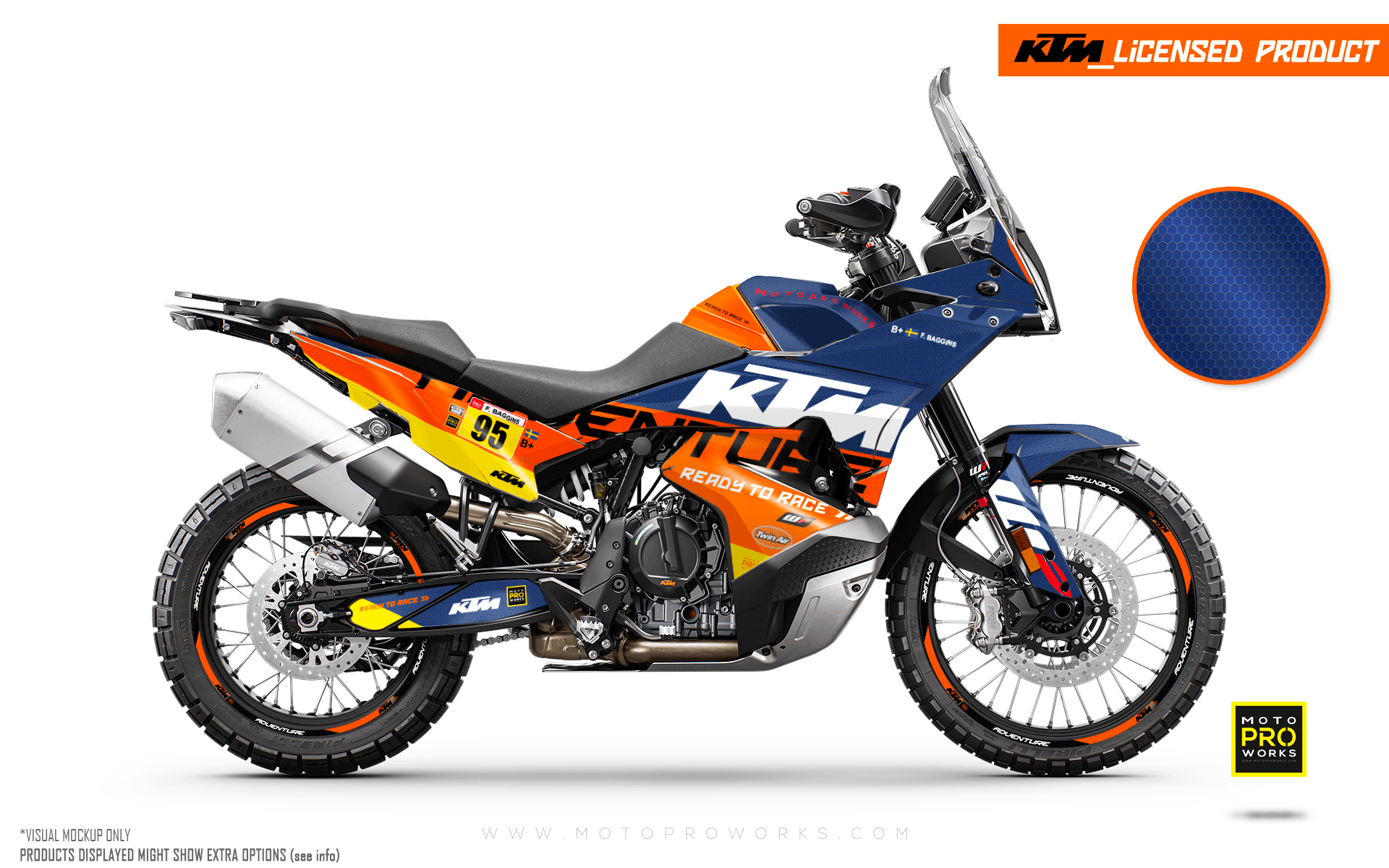 KTM 790/890 Adventure R/S 2023-2024 GRAPHICS - "Waypointer" (Dawn/Honeycomb) - MotoProWorks