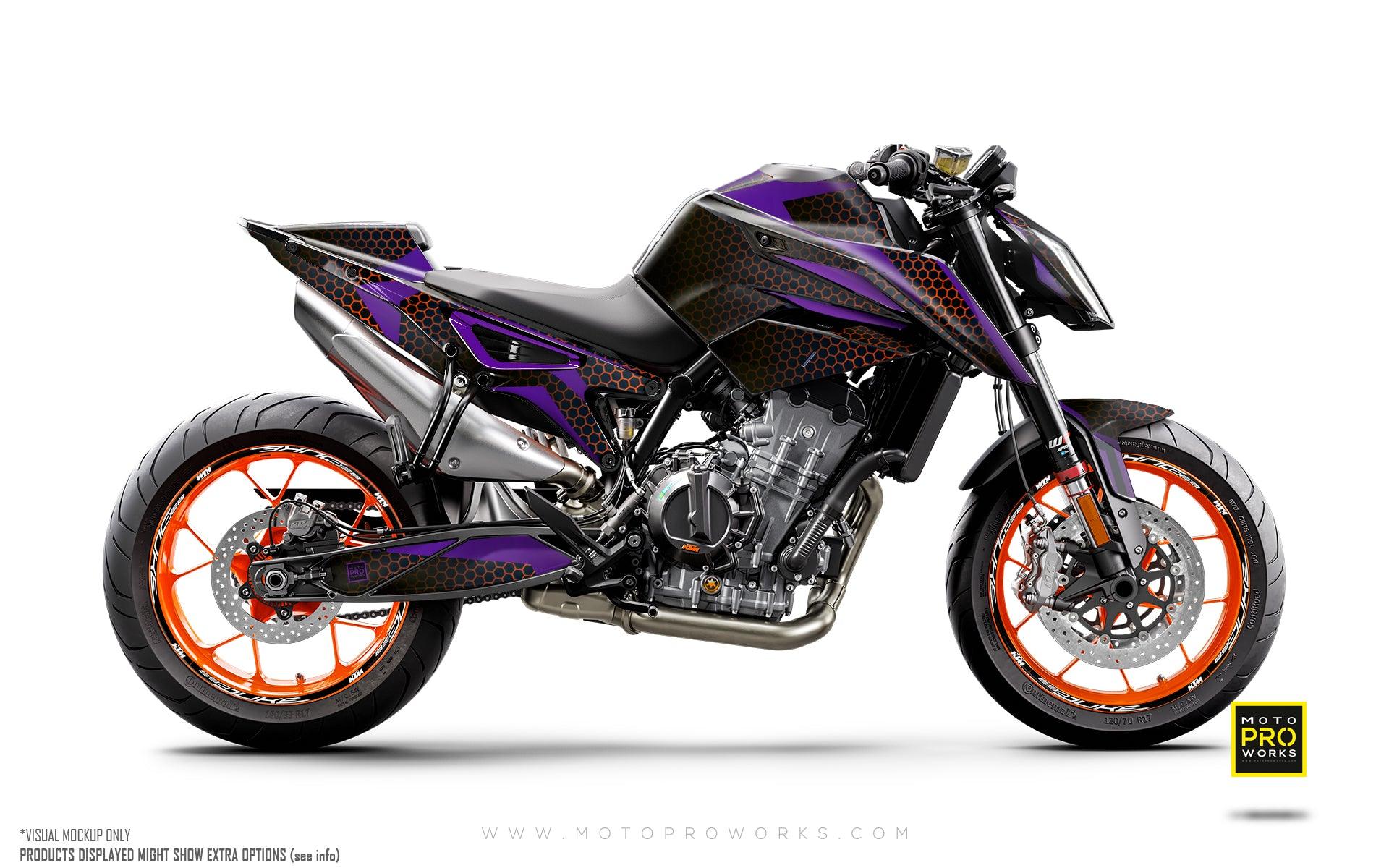 KTM 790/890 Duke GRAPHICS - "Arcane" (Orange/Purple) - MotoProWorks