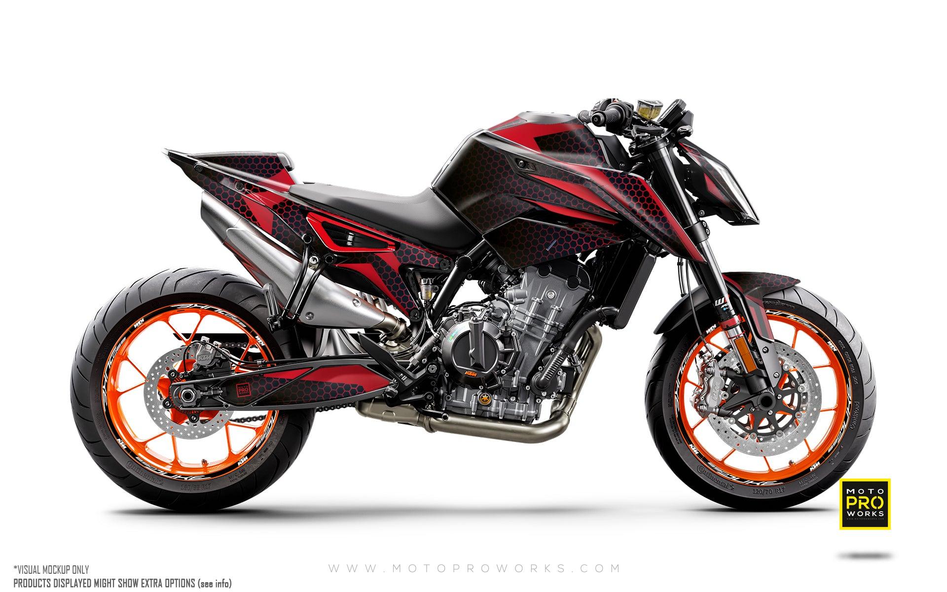 KTM 790/890 Duke GRAPHICS - "Arcane" (Red) - MotoProWorks