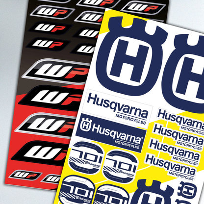 Husqvarna 701 and WP Sticker sheets Bundle (Glossy finish)
