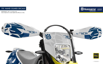 Husqvarna 701 Enduro Graphics - "Flake" (Grey/Blue) - MotoProWorks | Decals and Bike Graphic kits