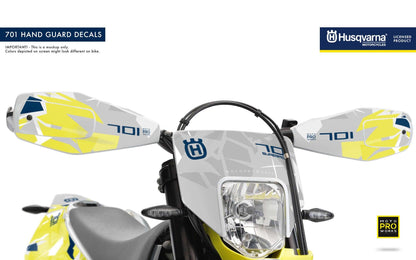 Husqvarna 701 Enduro Graphics - "Flake" (Grey/Yellow) - MotoProWorks | Decals and Bike Graphic kits