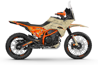 KTM 390 Adventure R / X DEKOR – "Flake" (Sand/Orange)