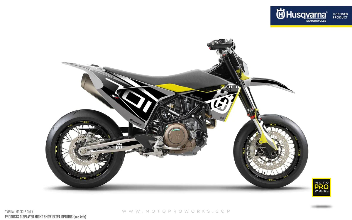 *OUTLET!* – Husqvarna 701 Supermoto (2015-2023) - &quot;Markseven&quot; (Grey) - GLOSSY KIT
