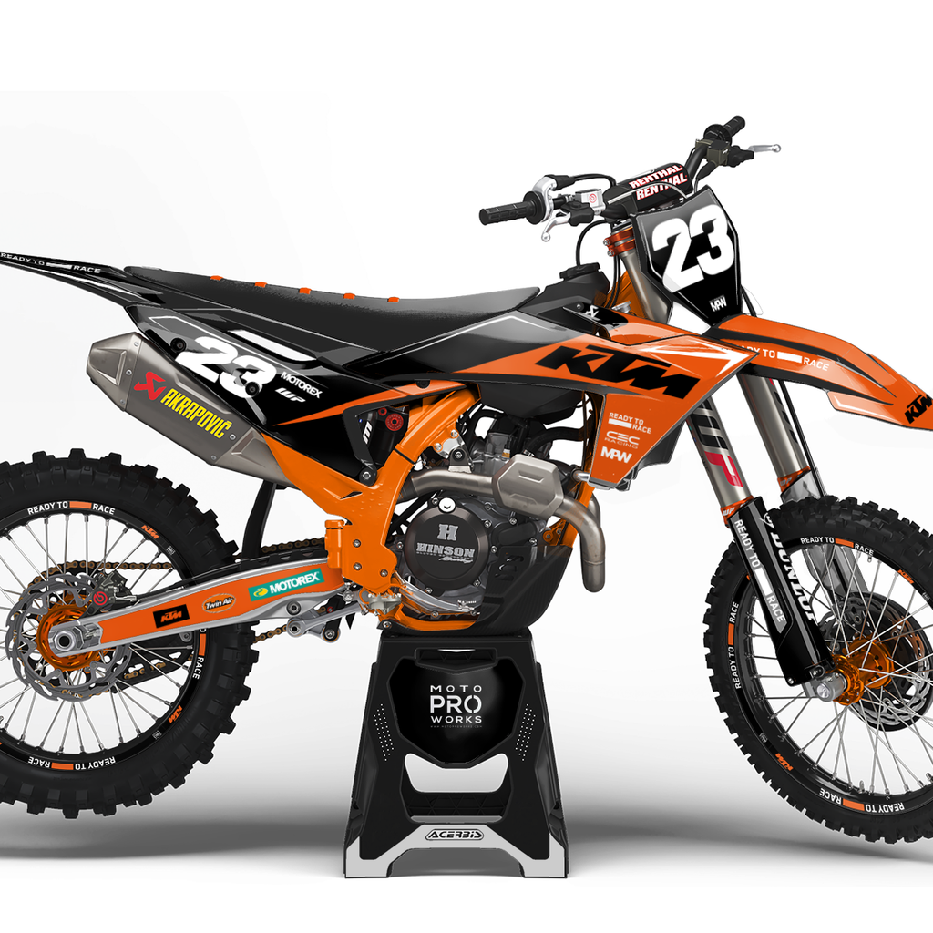 KTM XC / XC-F / XC-W GRAPHICS - “Ignition” (Black/Orange