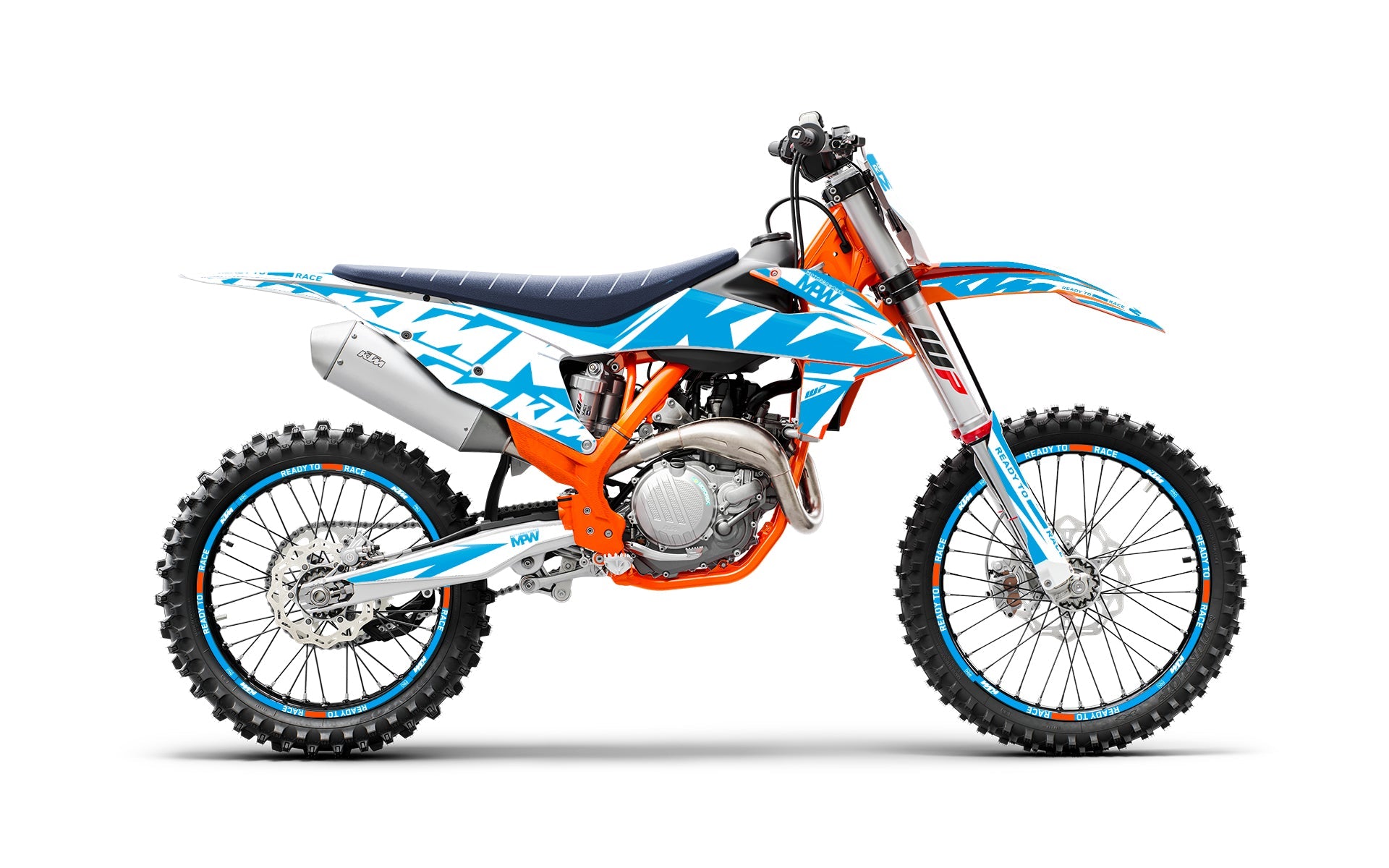 KTM SX / SX-F STICKERSET - “Kickdrift” (Lichtblauw)
