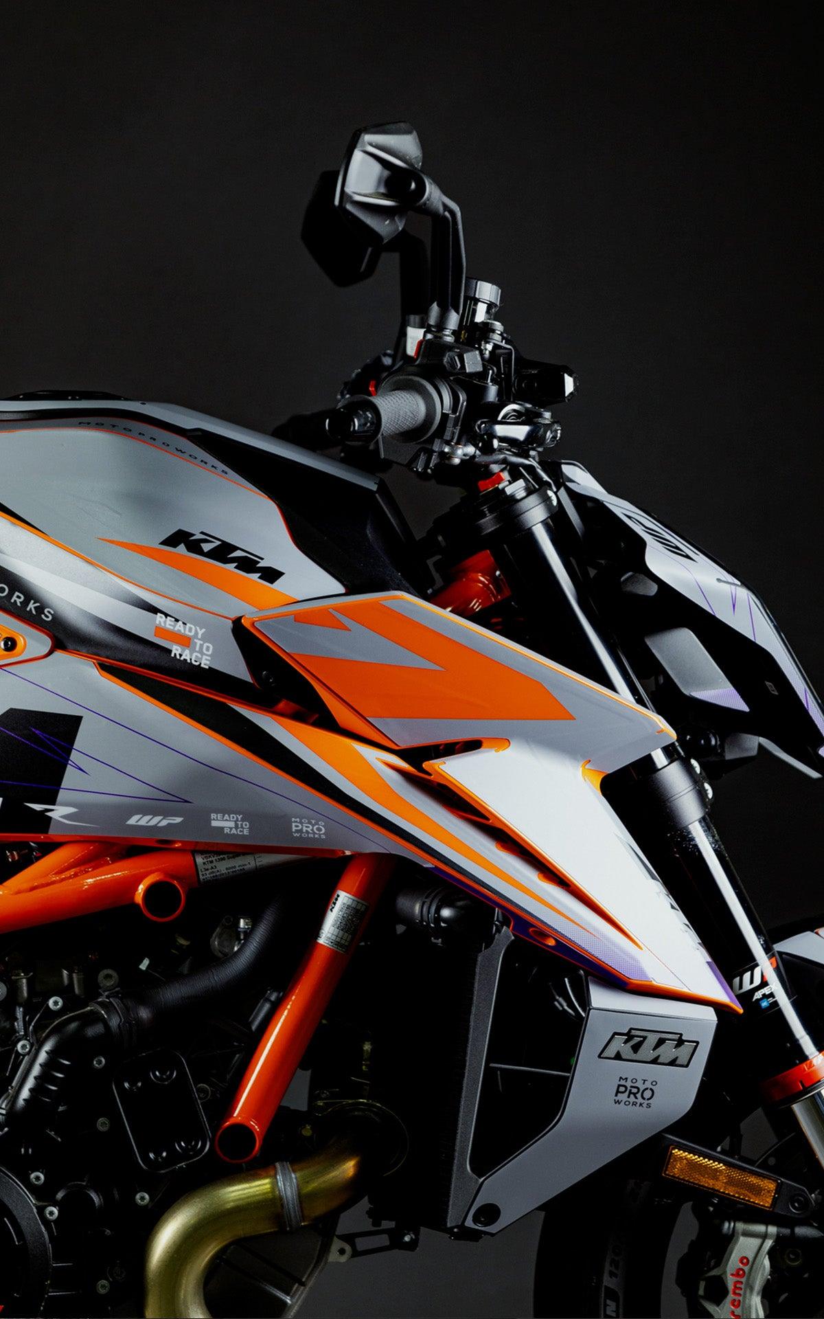 labelbike - 3D Stickers Decoraties en Beschermingen van motorspatborden compatibel met KTM 1390 Super Duke R 2024 - oranje kleur labelbike - 3D Stickers Decoraties en Beschermingen van motorspatborden compatibel met KTM 1390 Super Duke R 2024 - oranje kleur