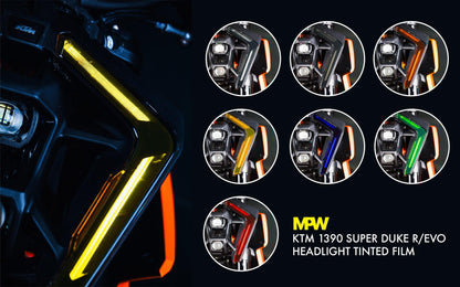 KTM 1390 Super Duke R/Evo Premium Headlight tinted film - MotoProWorks