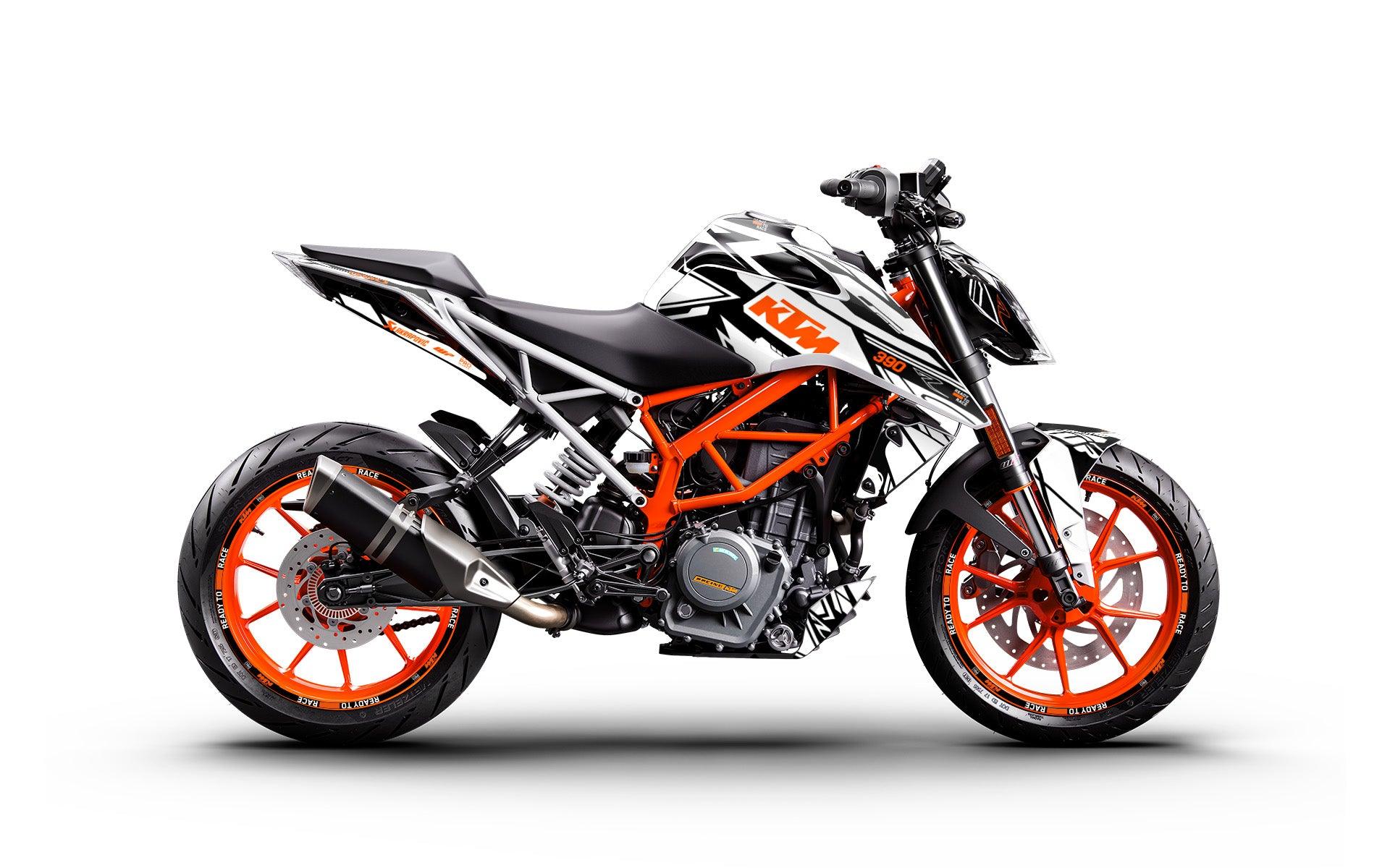 KTM 125/200/250/390 Duke 2011-2023 GRAPHICS - "Pulse" (Black/White)