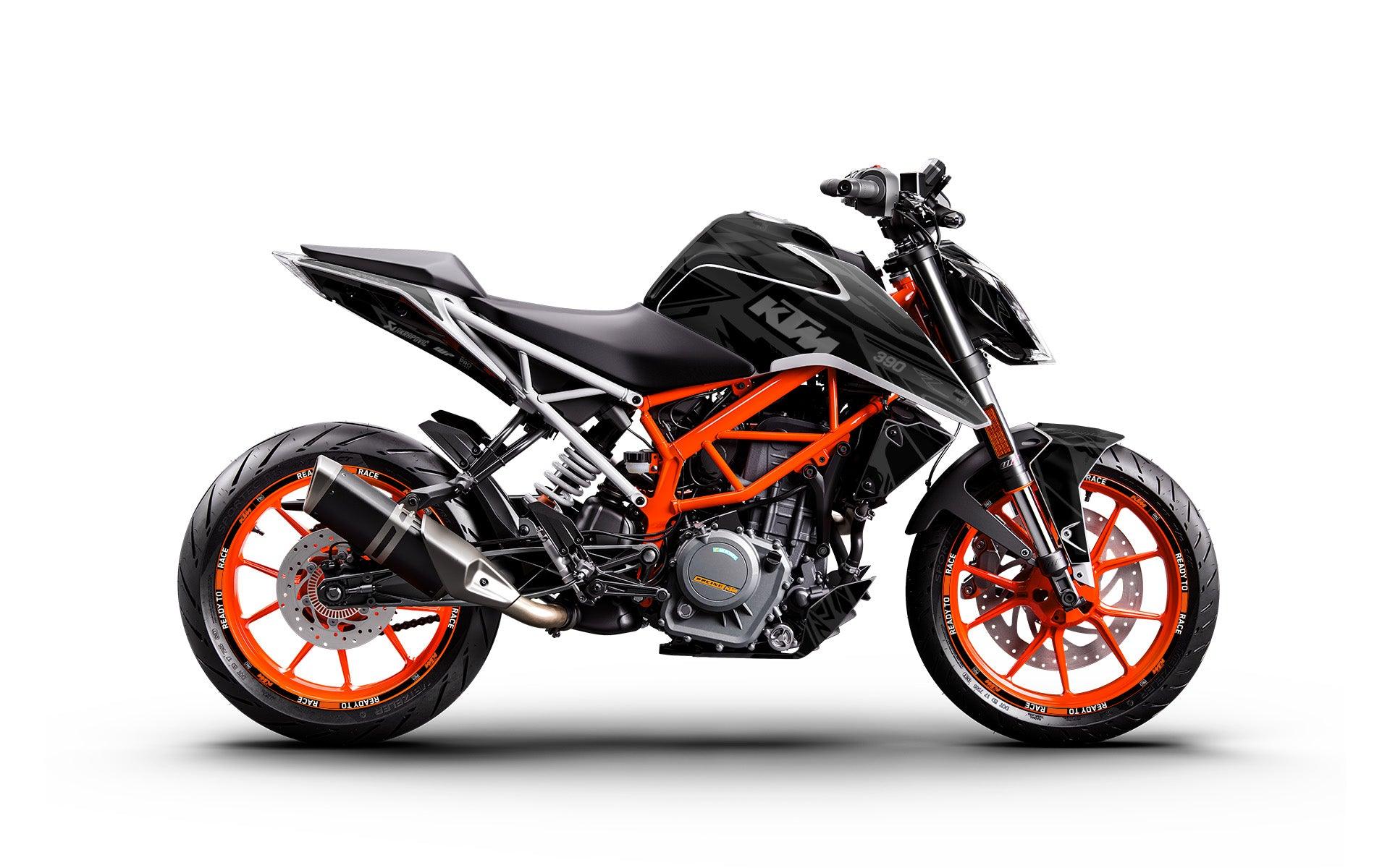 KTM 125/200/250/390 Duke 2011-2023 GRAPHICS - "Pulse" (Black) - MotoProWorks