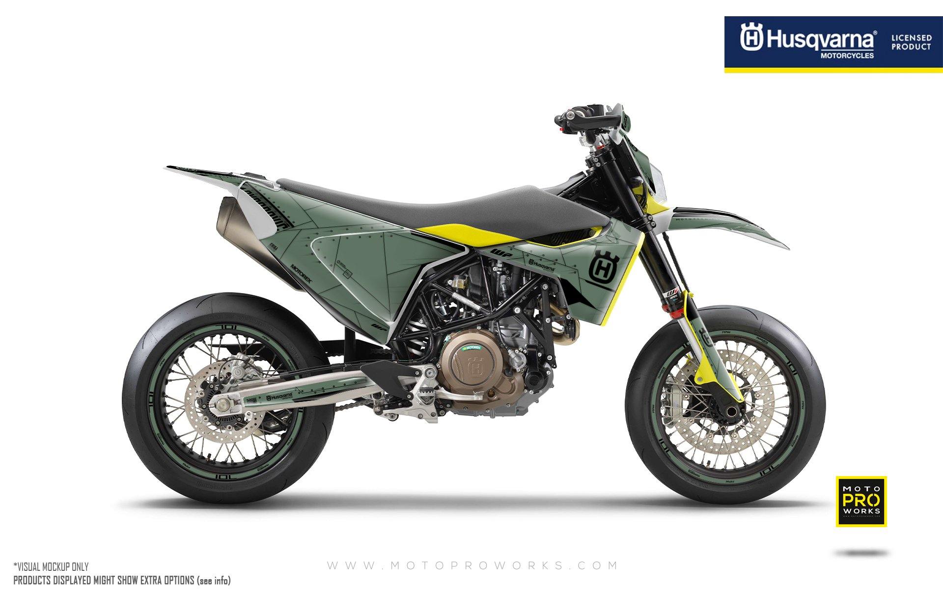 Husqvarna 701 Enduro Graphics - "Liberty" (Moss) - MotoProWorks | Decals and Bike Graphic kits | Decals and Bike Graphic kit