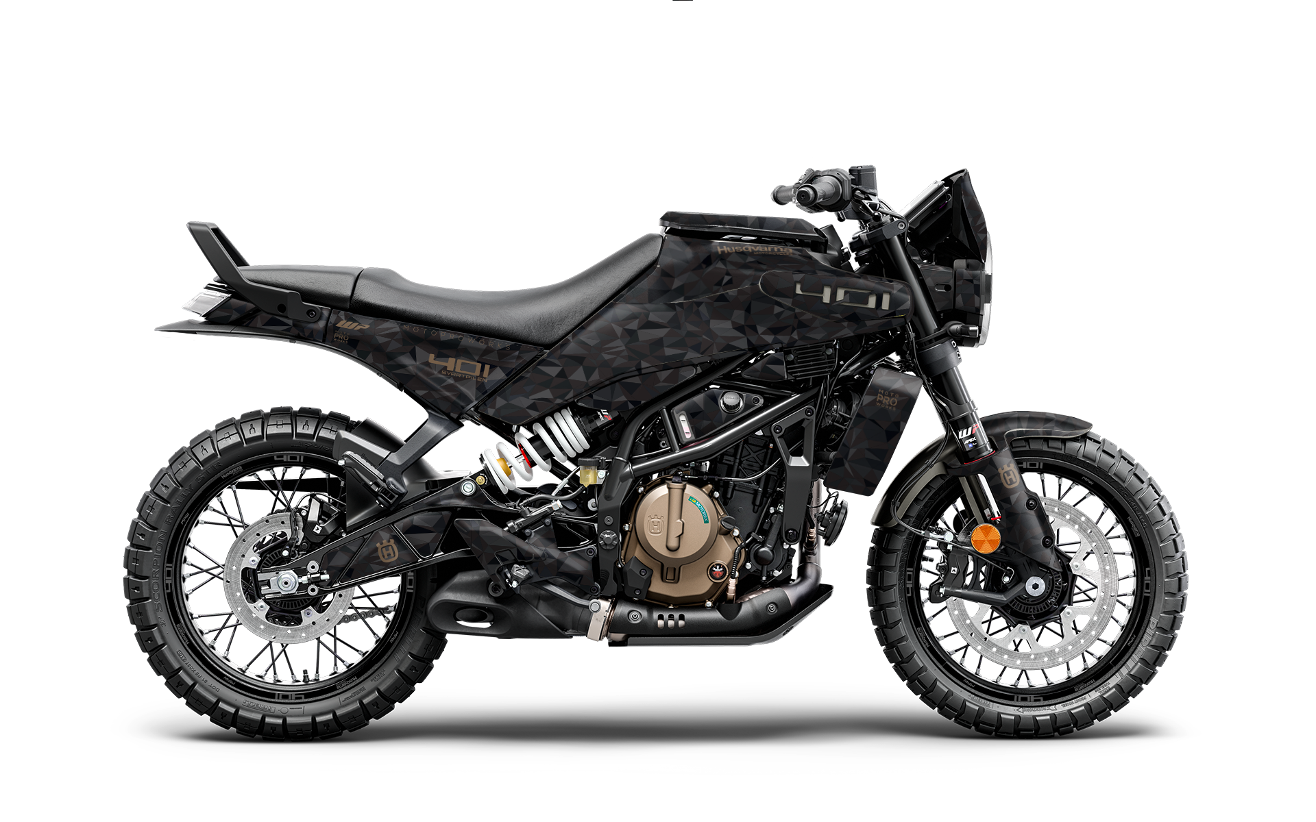 Husqvarna 401 Svartpilen GRAPHICS - "Polyatomic" (Black)