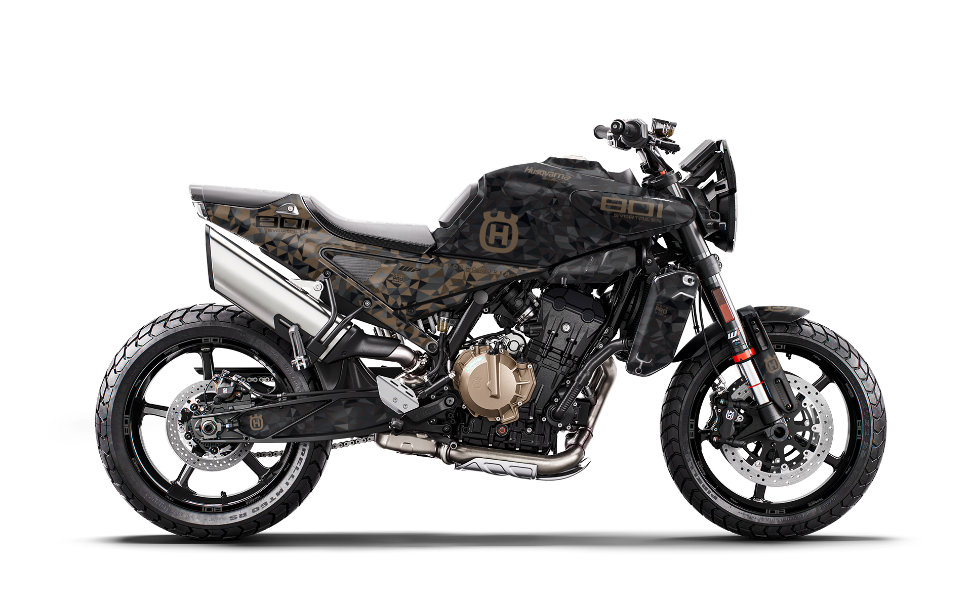 Husqvarna 801 Svartpilen GRAPHICS - "Polyatomic" (Storm)