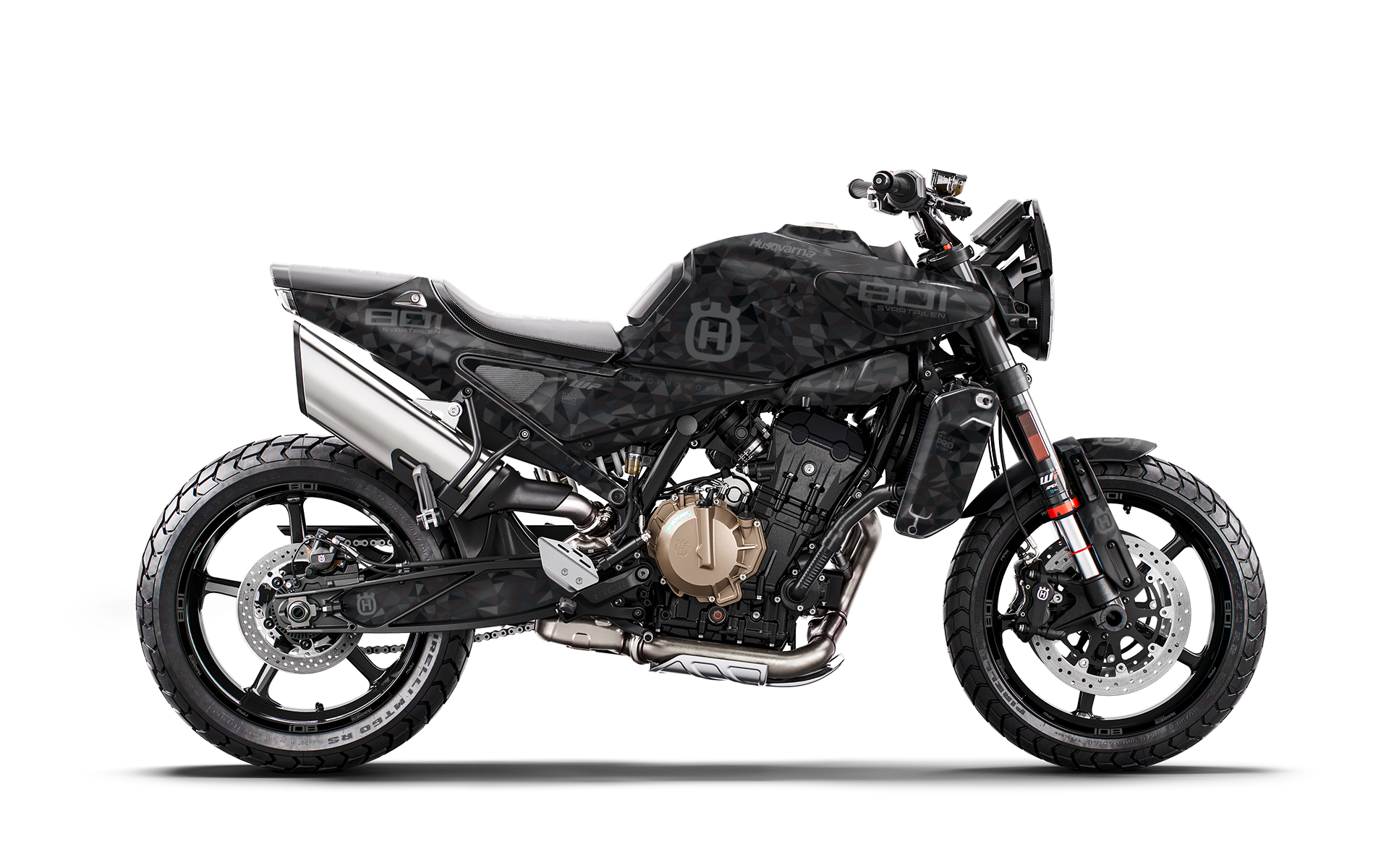 Husqvarna 801 Svartpilen GRAPHICS - "Polyatomic" (Stealth)