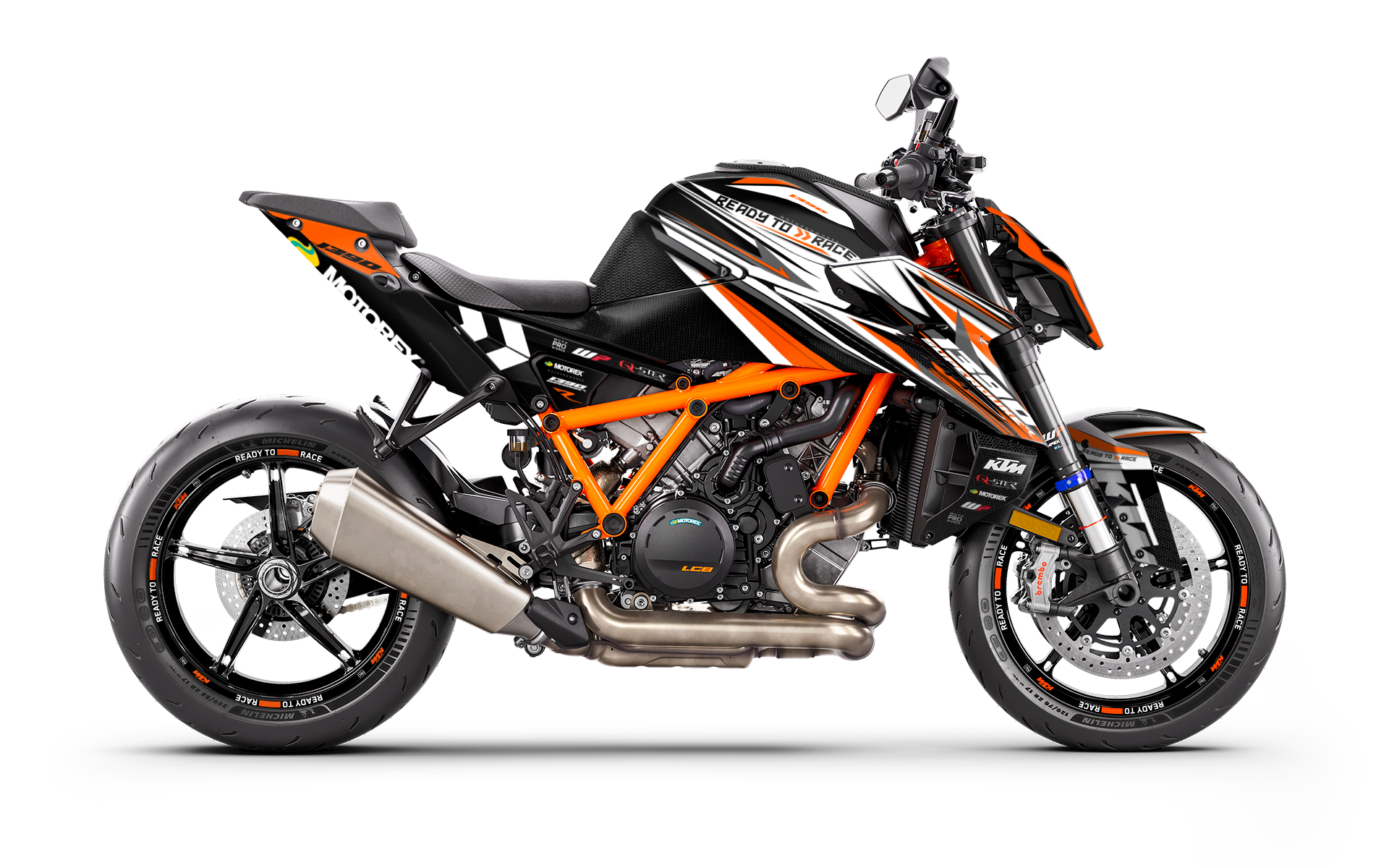 KTM 1390 Super Duke R/Evo GRAPHICS - "Vortex" (Black/Orange)