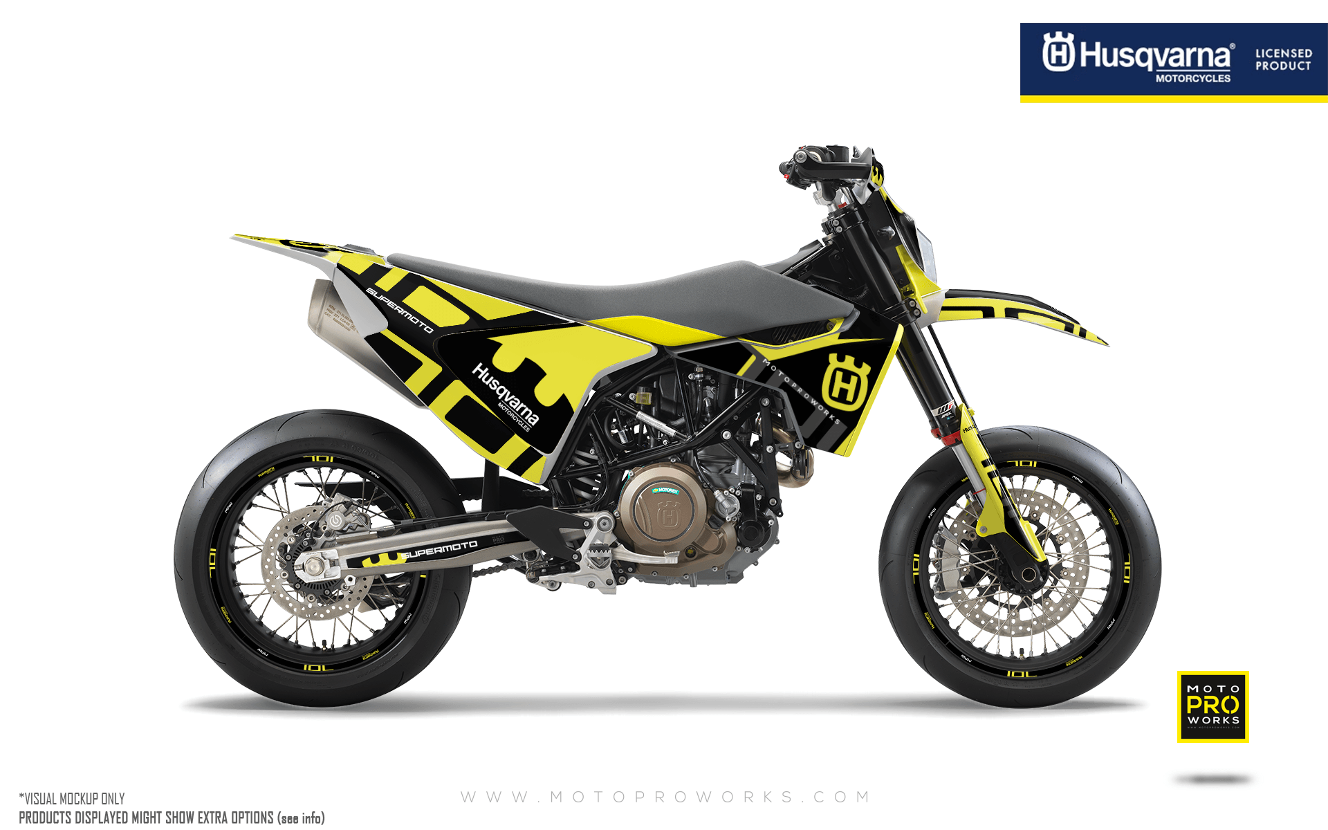 Husqvarna 701 Enduro Graphics - "Monarch" (Yellow) - MotoProWorks | Decals and Bike Graphic kits