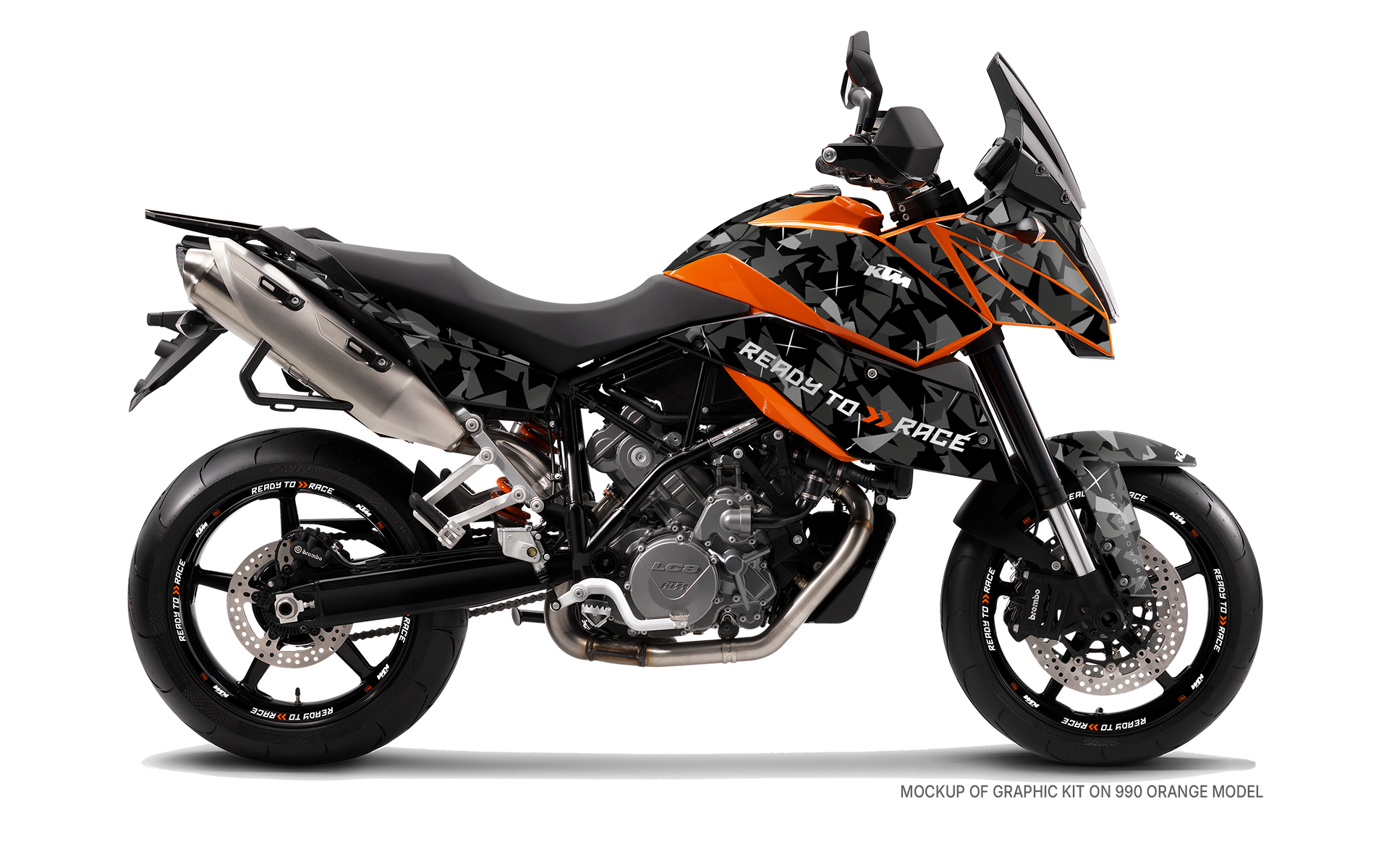 KTM 990 SM / SMR / SMT GRAFICHE - "Flake" (Nero)