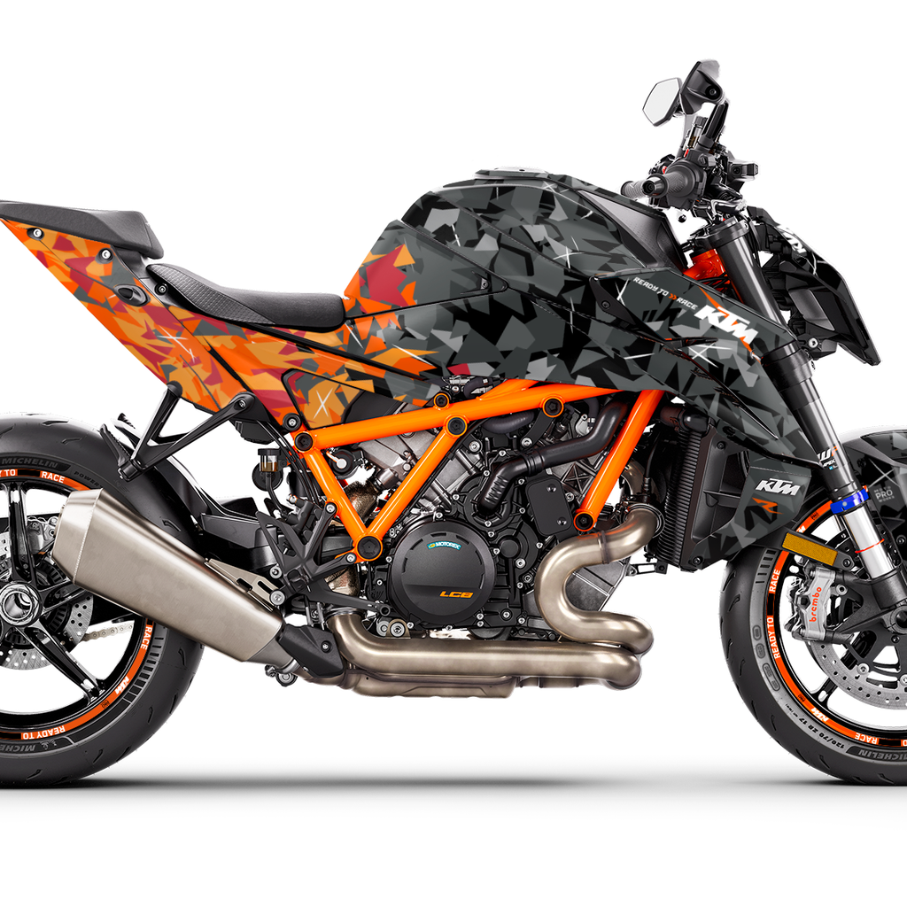 Protezione Serbatoio Freno Posteriore Per KTM 1390 SUPER DUKE R/EVO 2023-2024 | In Alluminio CNC Arancione - Foto 4