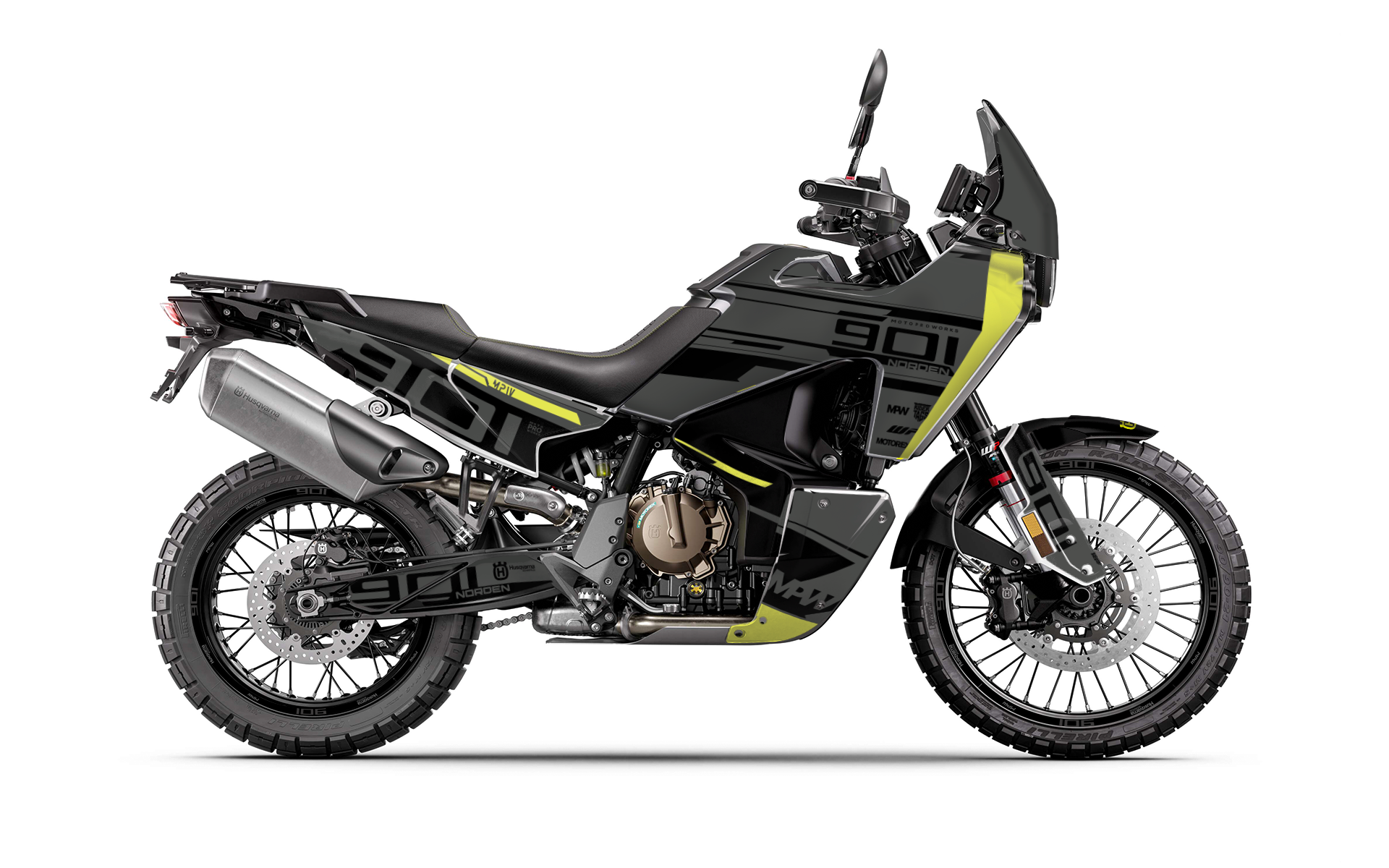 HUSQVARNA Norden 901 GRAPHICS - "Quest" (Grey/Yellow)
