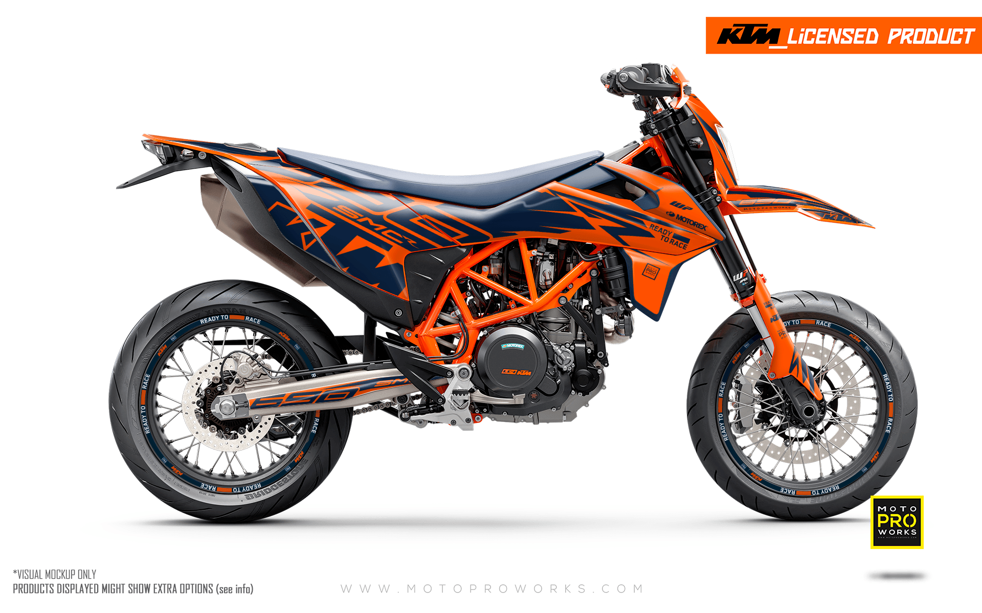KTM GRAPHICS - 690 SMC-R "Quickshift" (Orange/Blue) - MotoProWorks