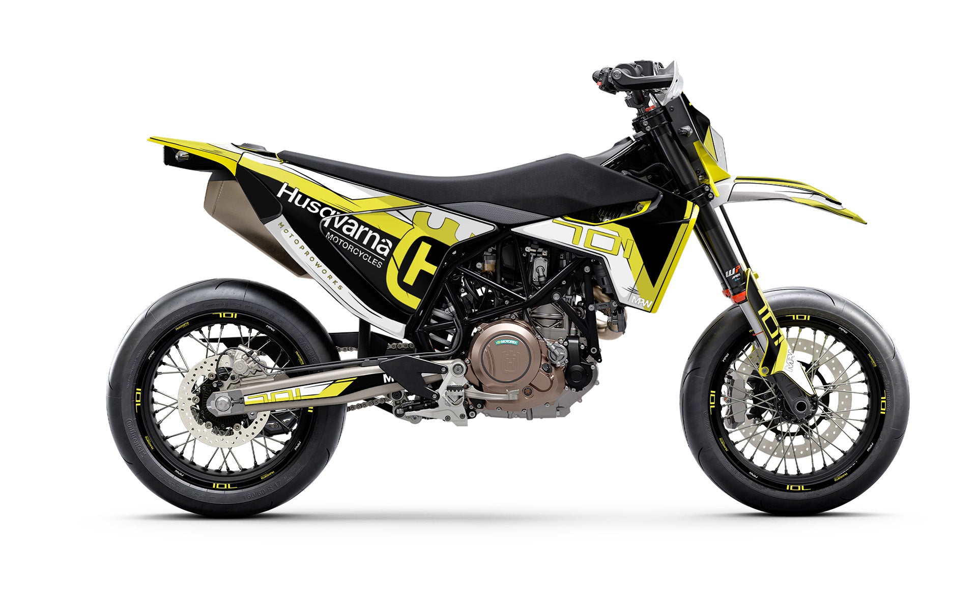 Husqvarna 701 SM GRAPHICS - "Celltrace" (Black/Yellow)