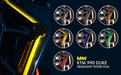 KTM 990 Duke Premium Headlight tinted film - MotoProWorks