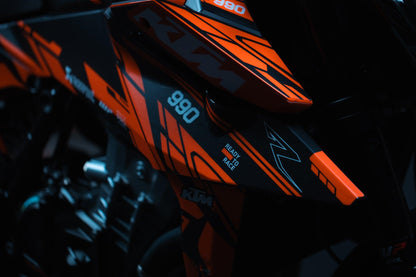 KTM 990 Duke GRAPHICS - "Pulse" (Black/Orange) - MotoProWorks