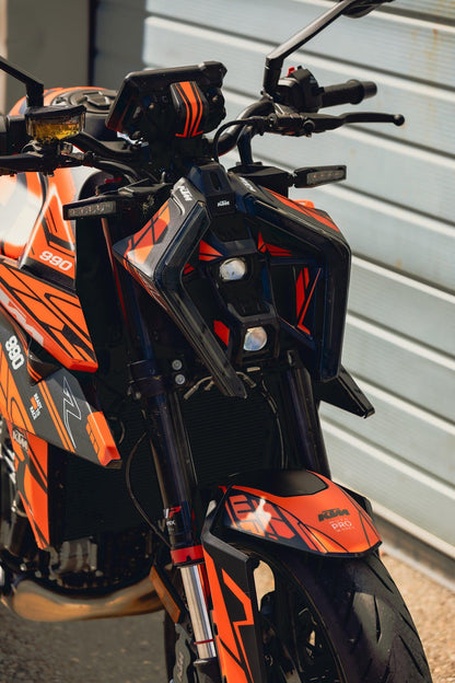 KTM 990 Duke GRAPHICS - "Pulse" (Black/Orange) - MotoProWorks
