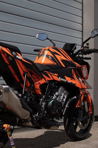 KTM 990 Duke GRAPHICS - "Pulse" (Black/Orange) - MotoProWorks