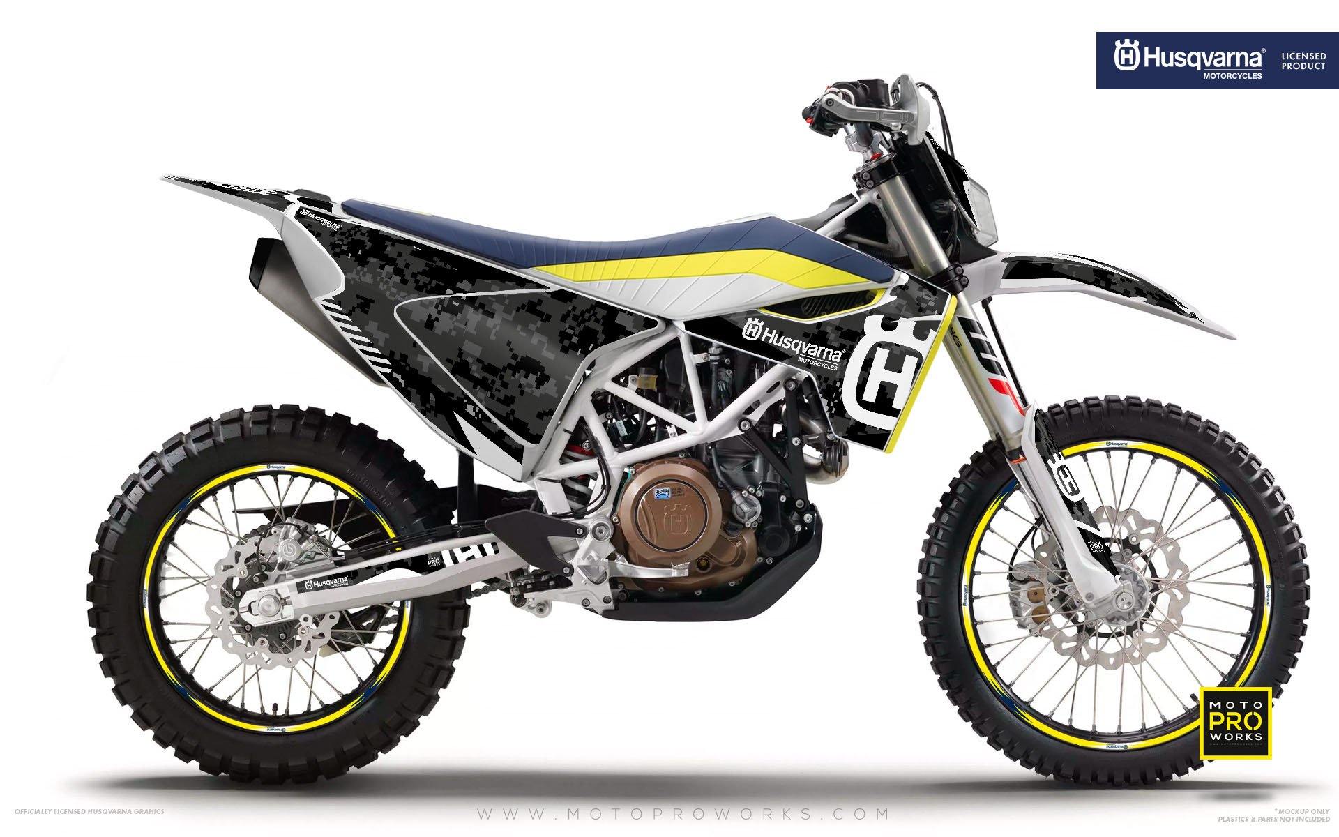 Husqvarna 701 Enduro Graphics - "FACTOR" (Marpatcamo/grey) - MotoProWorks | Decals and Bike Graphic kits | Decals and Bike Graphic kit