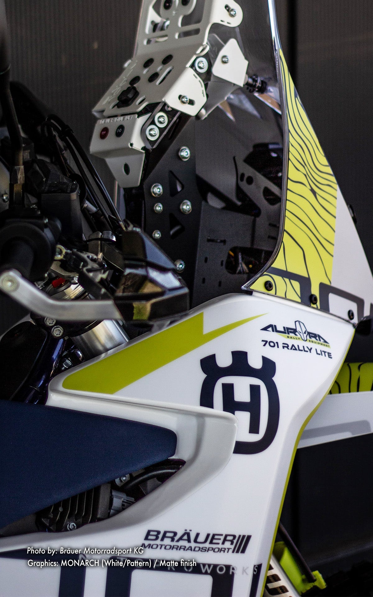 Husqvarna 701 Enduro Graphics - "Monarch" (White/Pattern)