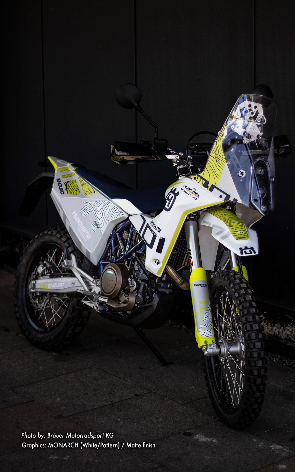 Husqvarna 701 Enduro Graphics - "Monarch" (White/Pattern)
