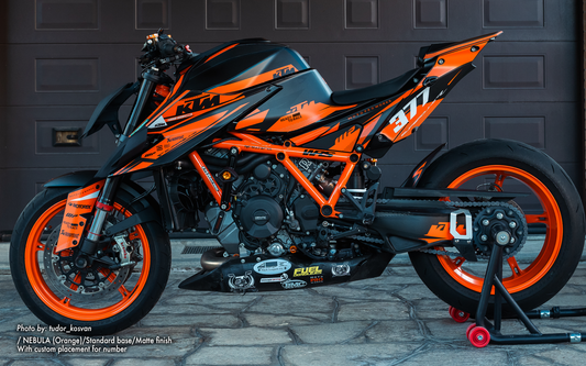 KTM 1290 Super Duke R GRAPHICS - "Nebula" (Orange) - MotoProWorks