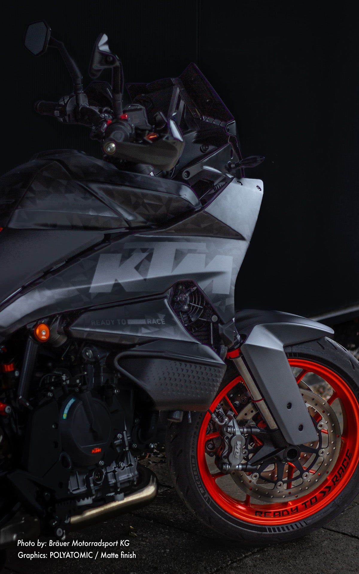 KTM 890 SMT 2023-2024 KIT GRAFICO - "Polyatomic" (Stealth)