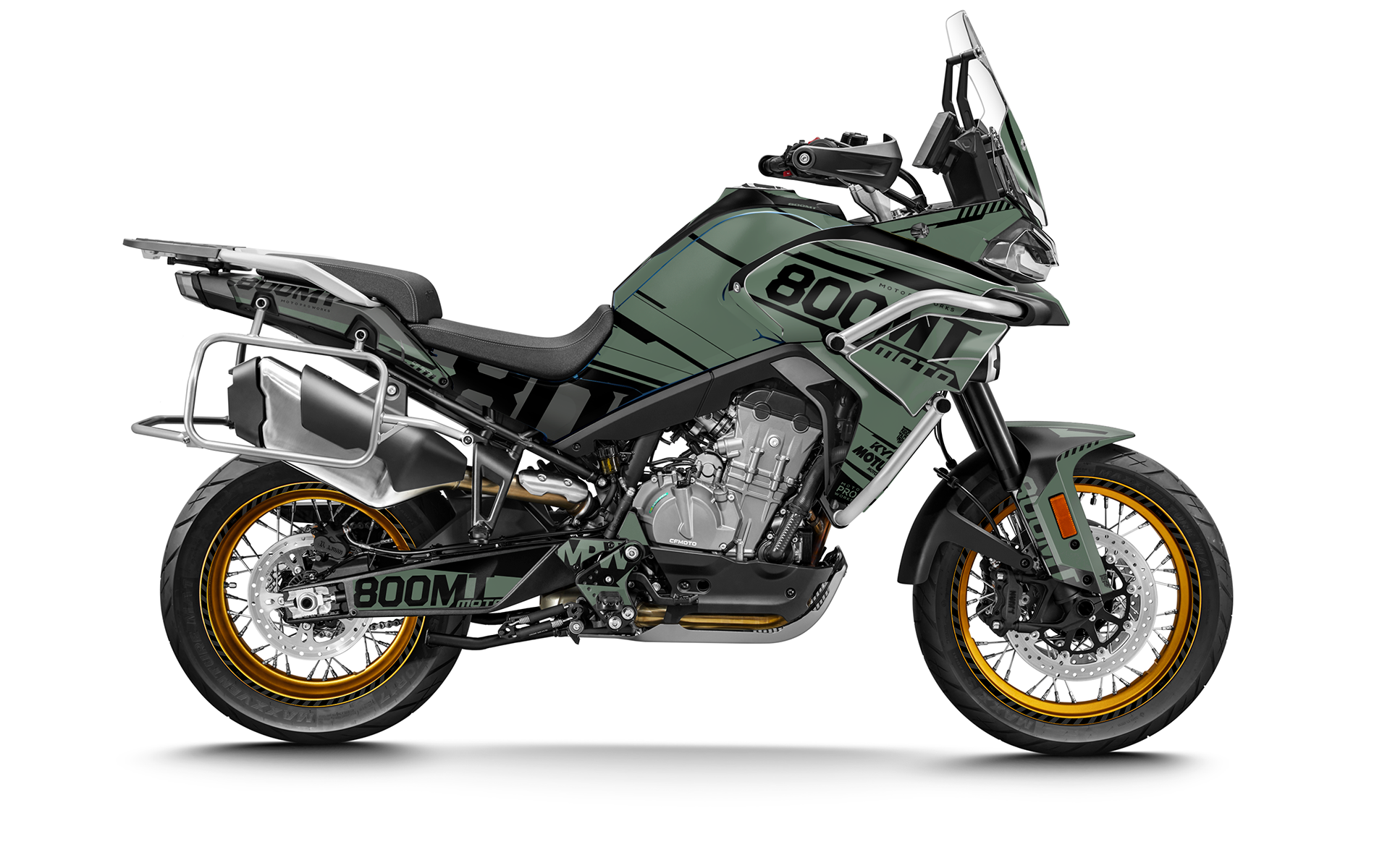 CFMOTO 800 MT GRAPHICS - "Archer" (Moss)