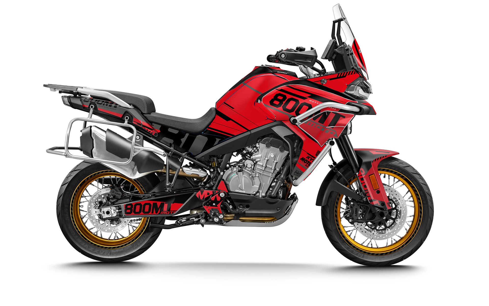 CFMOTO 800 MT GRAPHICS - "Archer" (Red)