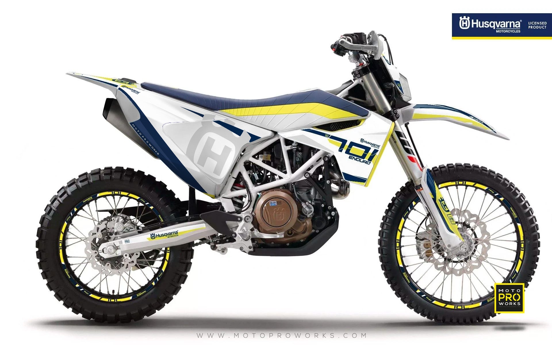 Husqvarna 701 Enduro Gráficos - "SEVENOHTWO" (White)
