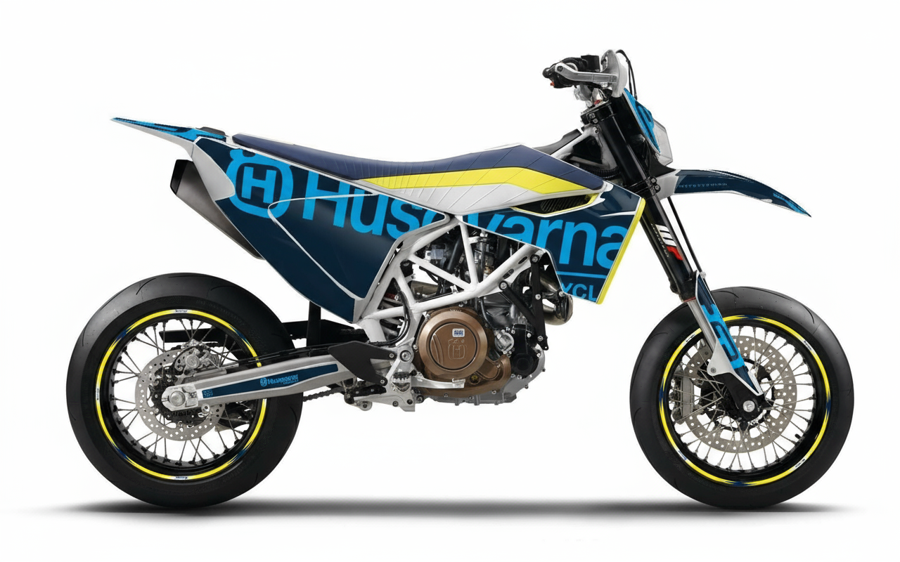 Husqvarna 701 Enduro Gráficos - "STATEMENT" (Cyan)