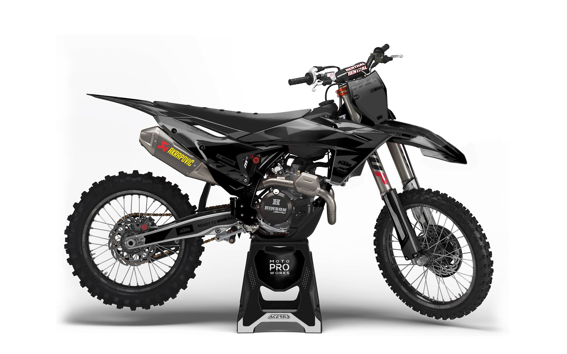 KTM EXC / EXC-F GRÁFICOS - “Podium” (Negro)