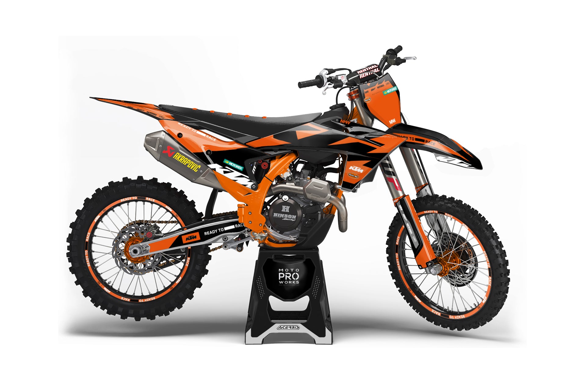 KTM EXC / EXC-F GRÁFICOS - “Podium” (Negro/Naranja)
