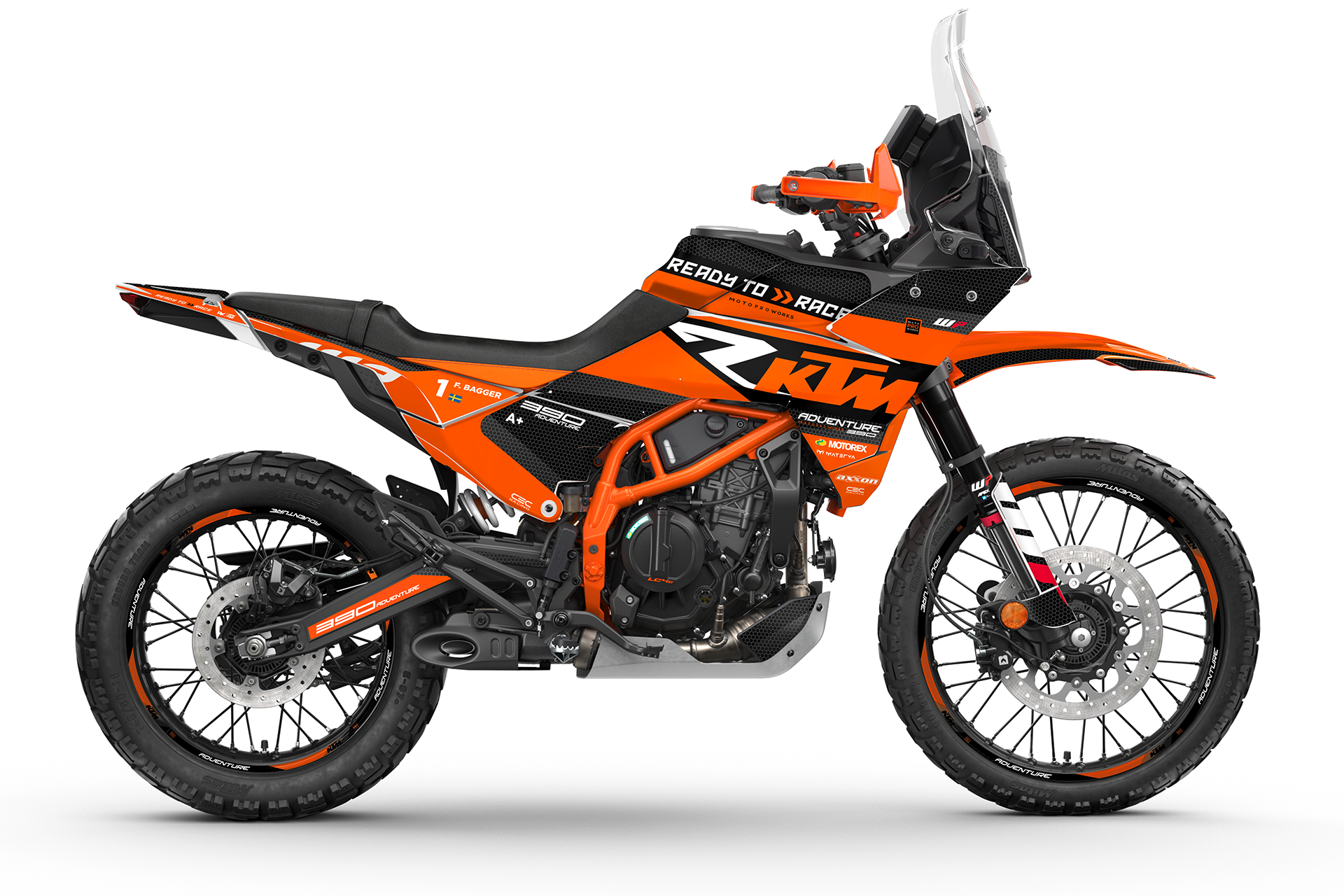 KTM 390 Adventure R / X GRAPHICS - "RR-Tech" (Orange)
