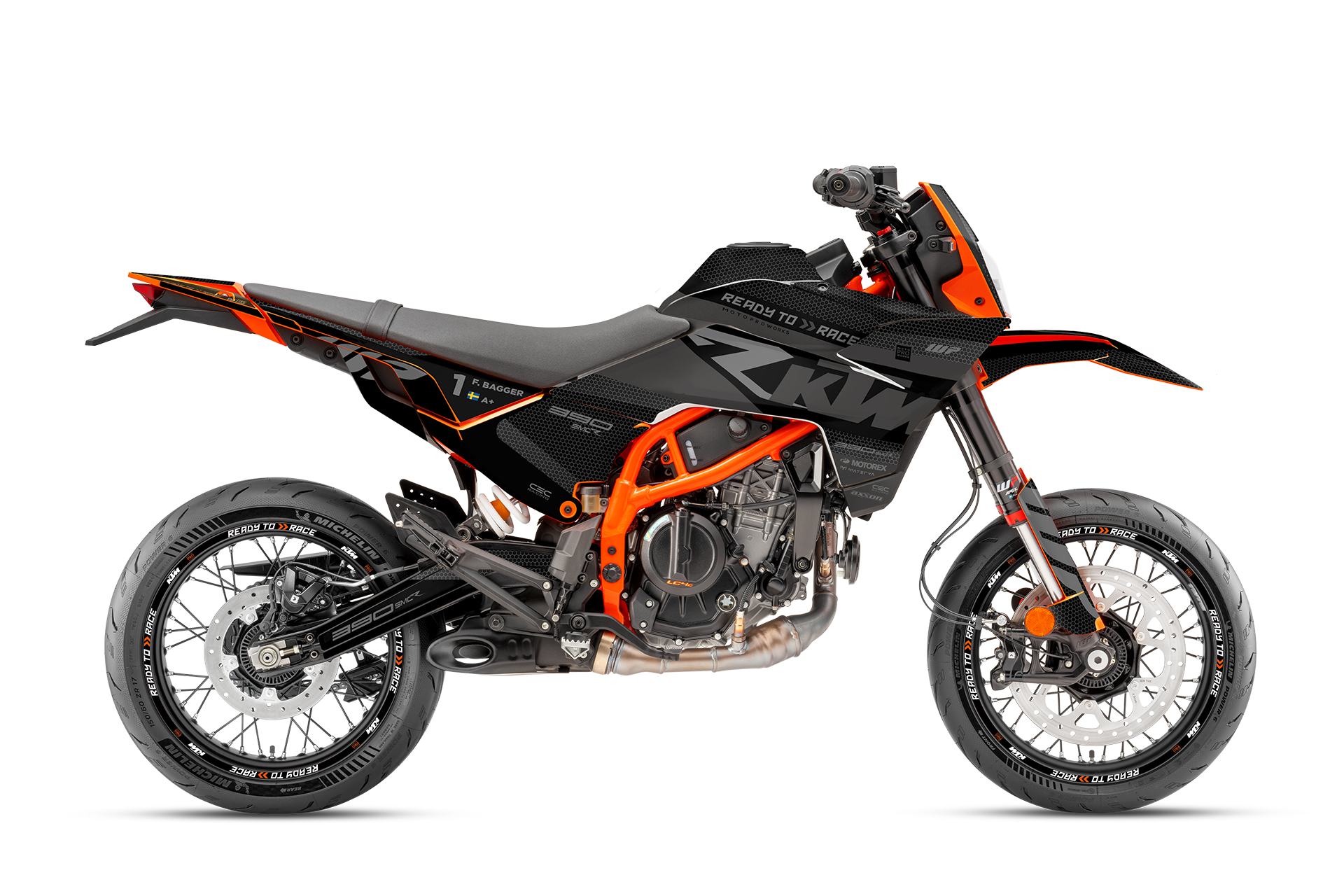 KTM 390 SMC-R GRAPHICS - "RR-Tech" (Black)