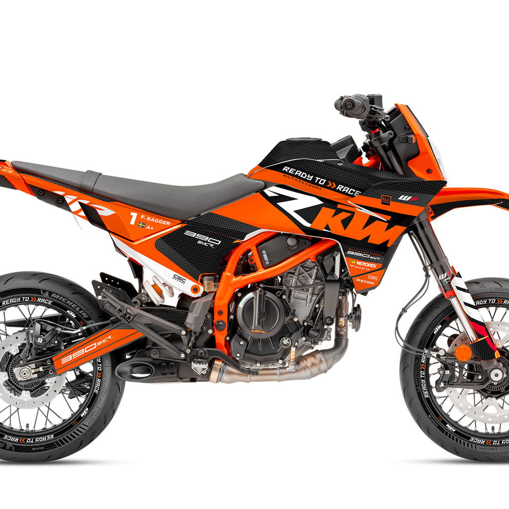 KTM 390 SMC-R Graphics – RR-Tech Orange | By MotoProWorks