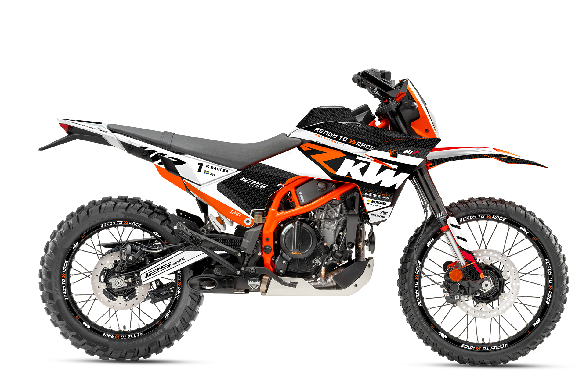 KTM 125 Enduro R GRAPHICS - "RR-Tech" (White)