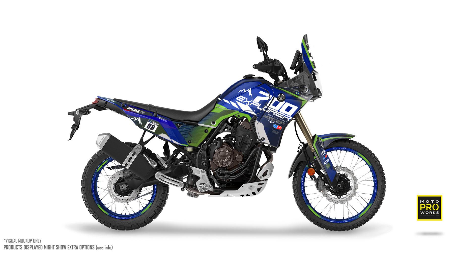 Yamaha Tenere 700 Graphics - "Thrust" (Blue) - MotoProWorks