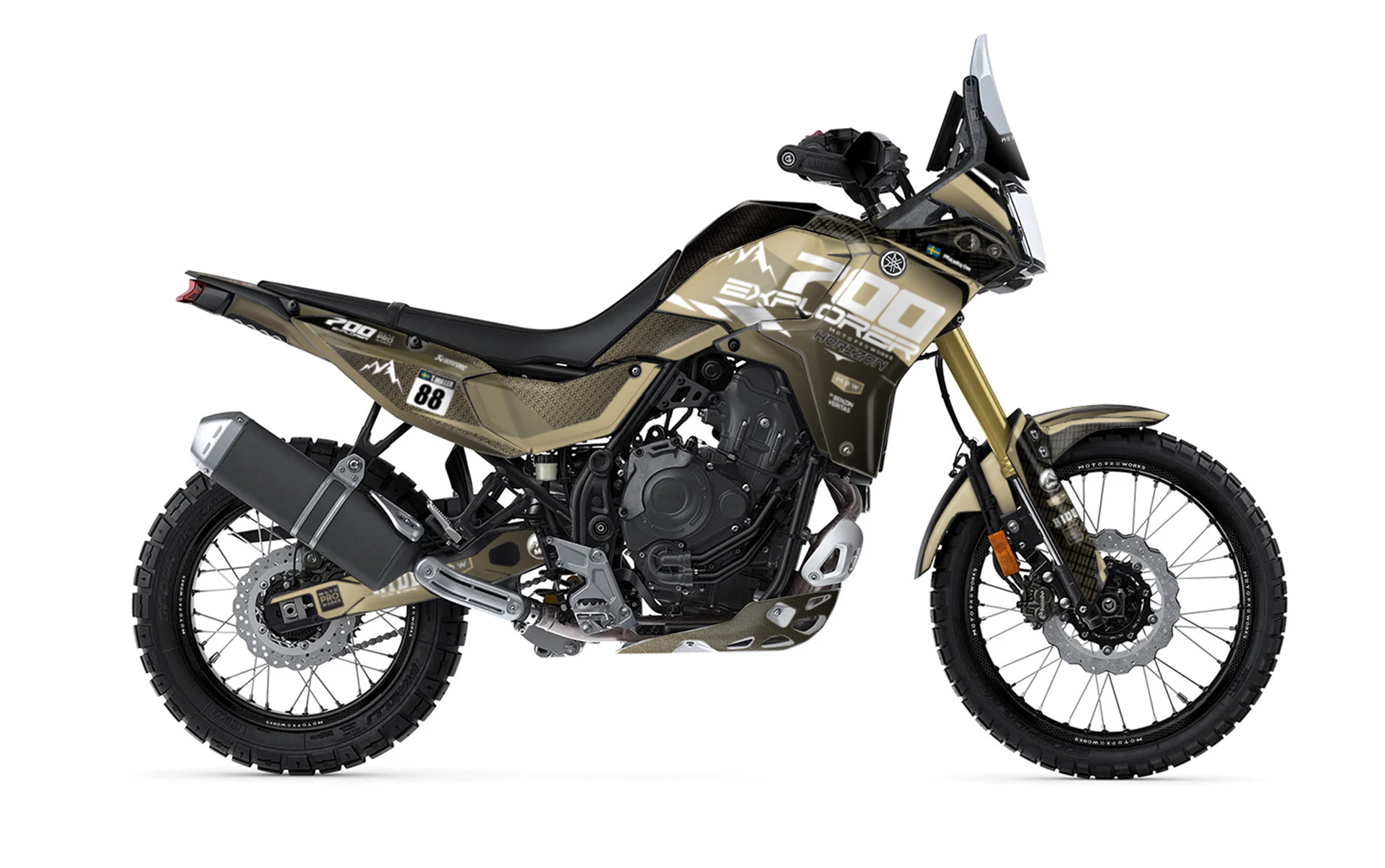 Yamaha Tenere 700 2025 Graphics - "Thrust" (Sand)