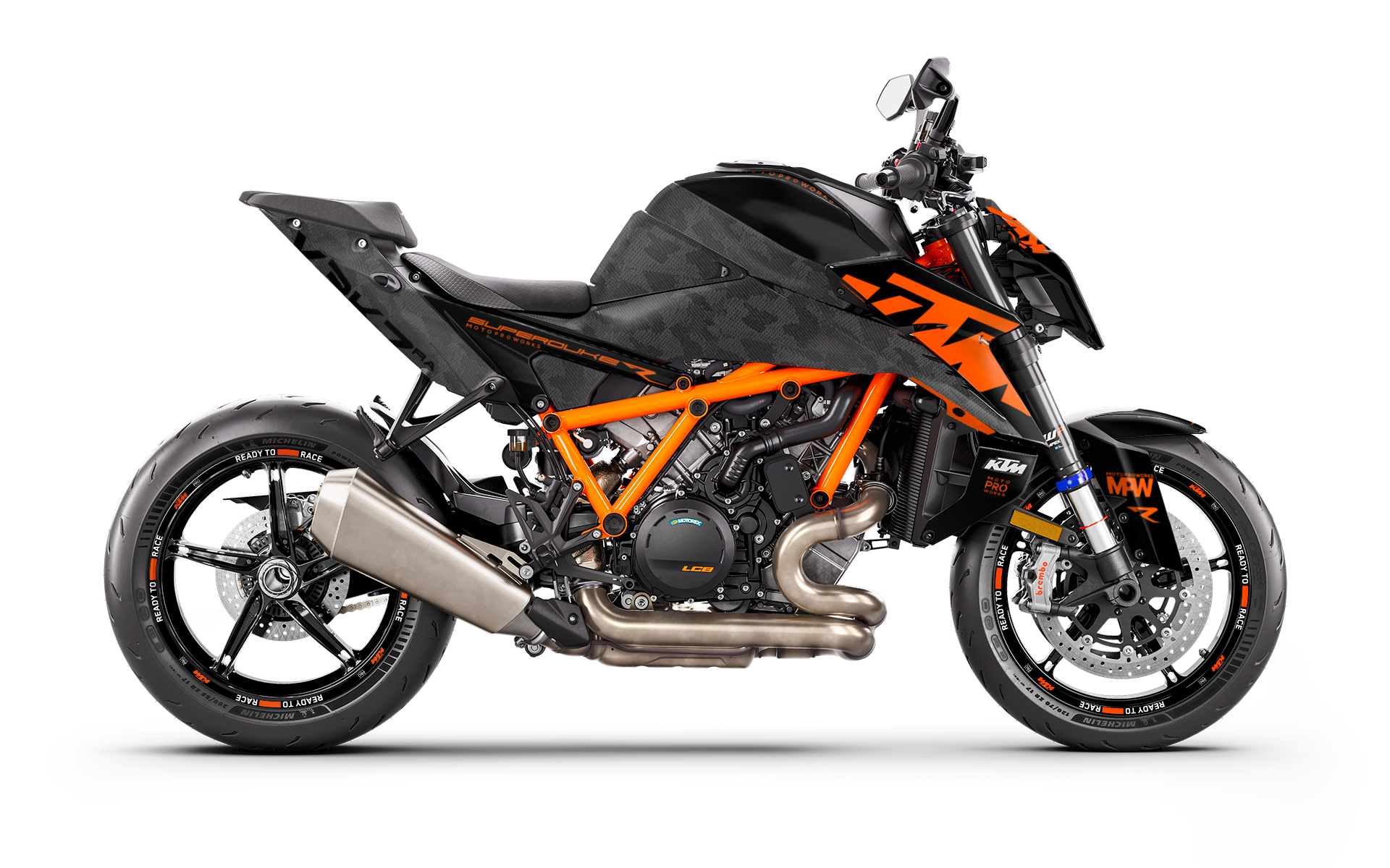 KTM 1390 Super Duke R/Evo STICKERSET - "Vektra" (Zwart)