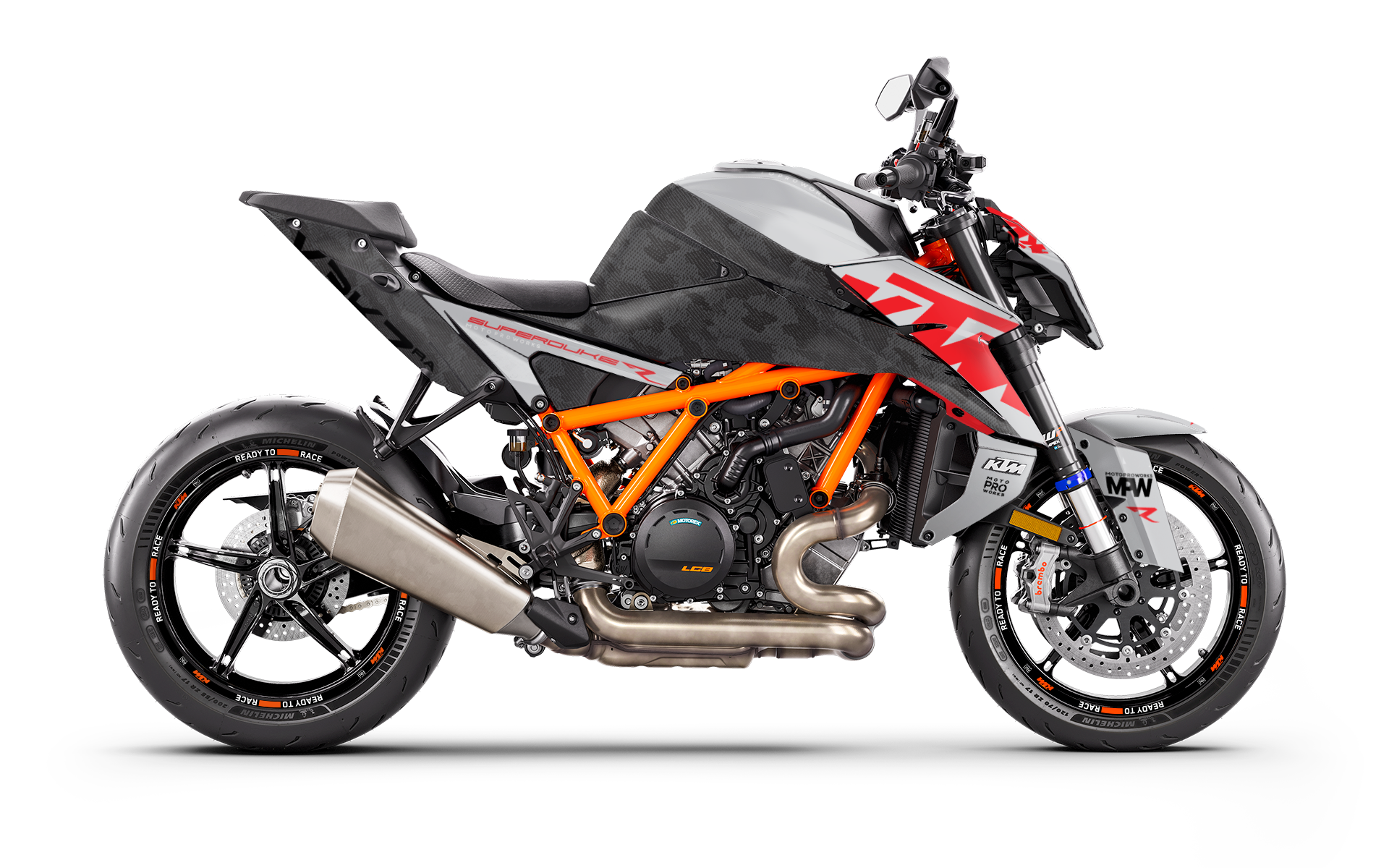 KTM 1390 Super Duke R/Evo STICKERSET - "Vektra" (Chalk)