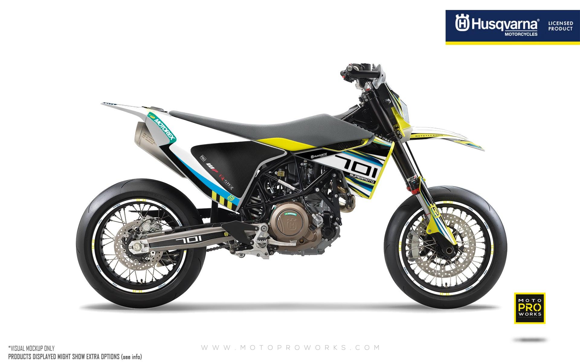 Husqvarna 701 Enduro Graphics - "Vortex" (Qster) - MotoProWorks | Decals and Bike Graphic kits