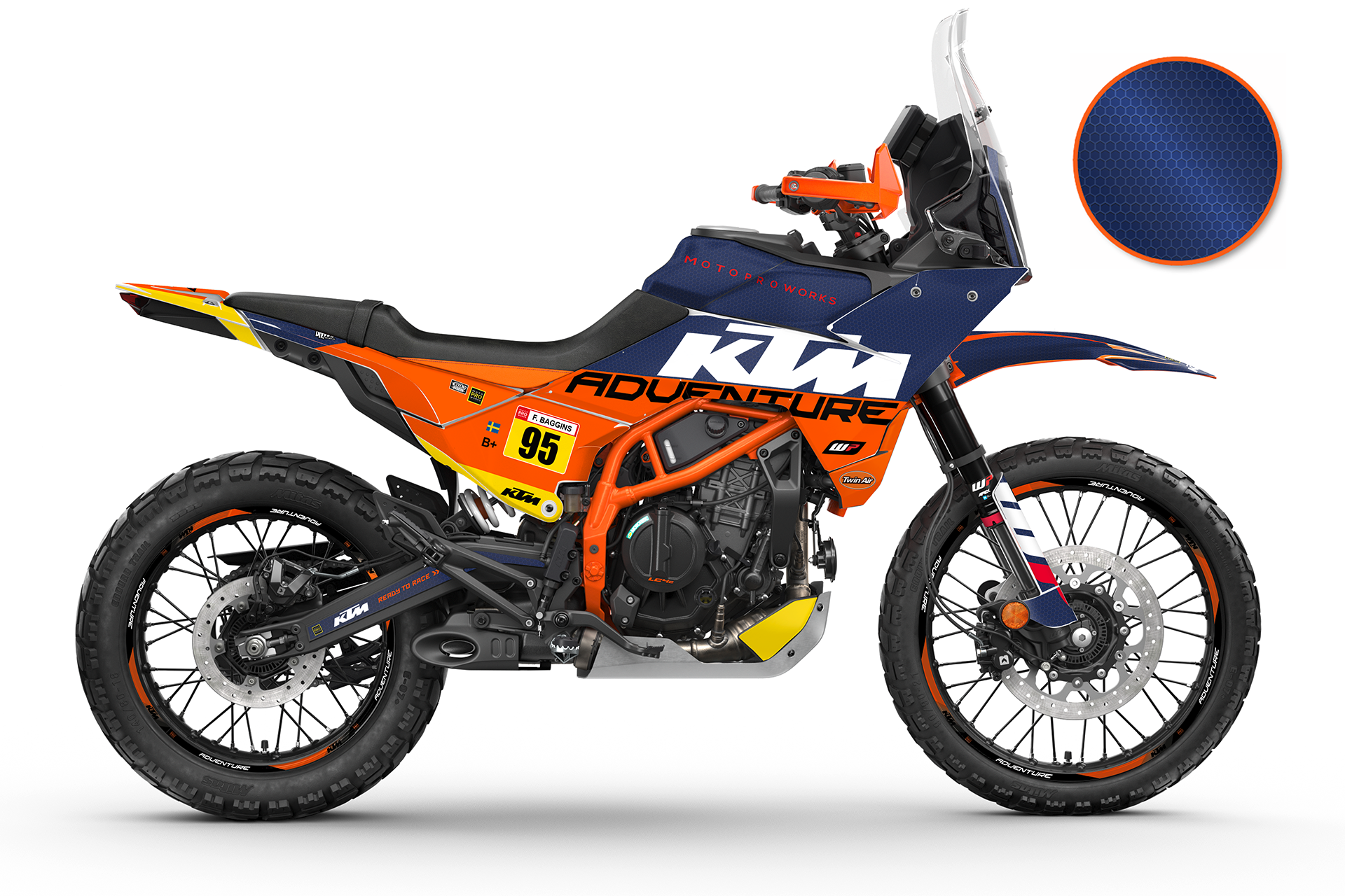 KTM 390 Adventure R / X GRAPHICS - "Waypointer" (Dawn/Honeycomb)